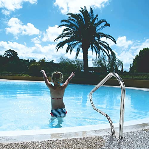 Baranda para piscina de acero inoxidable 39x32 pulg miniatura 7