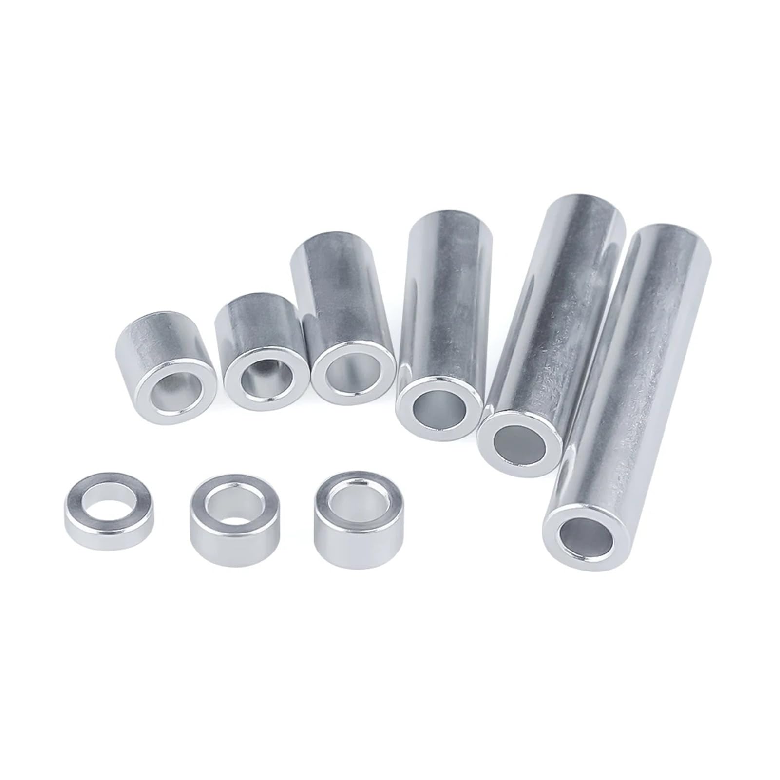 10 szt. Aluminiowe okrągłe podkładki dystansowe - M3 M4 M5 M6 M8 Podkładka płaska Tuleja Uszczelka Dystans dystansowy (długości od 3 mm do 70 mm)(M8xL40mm)