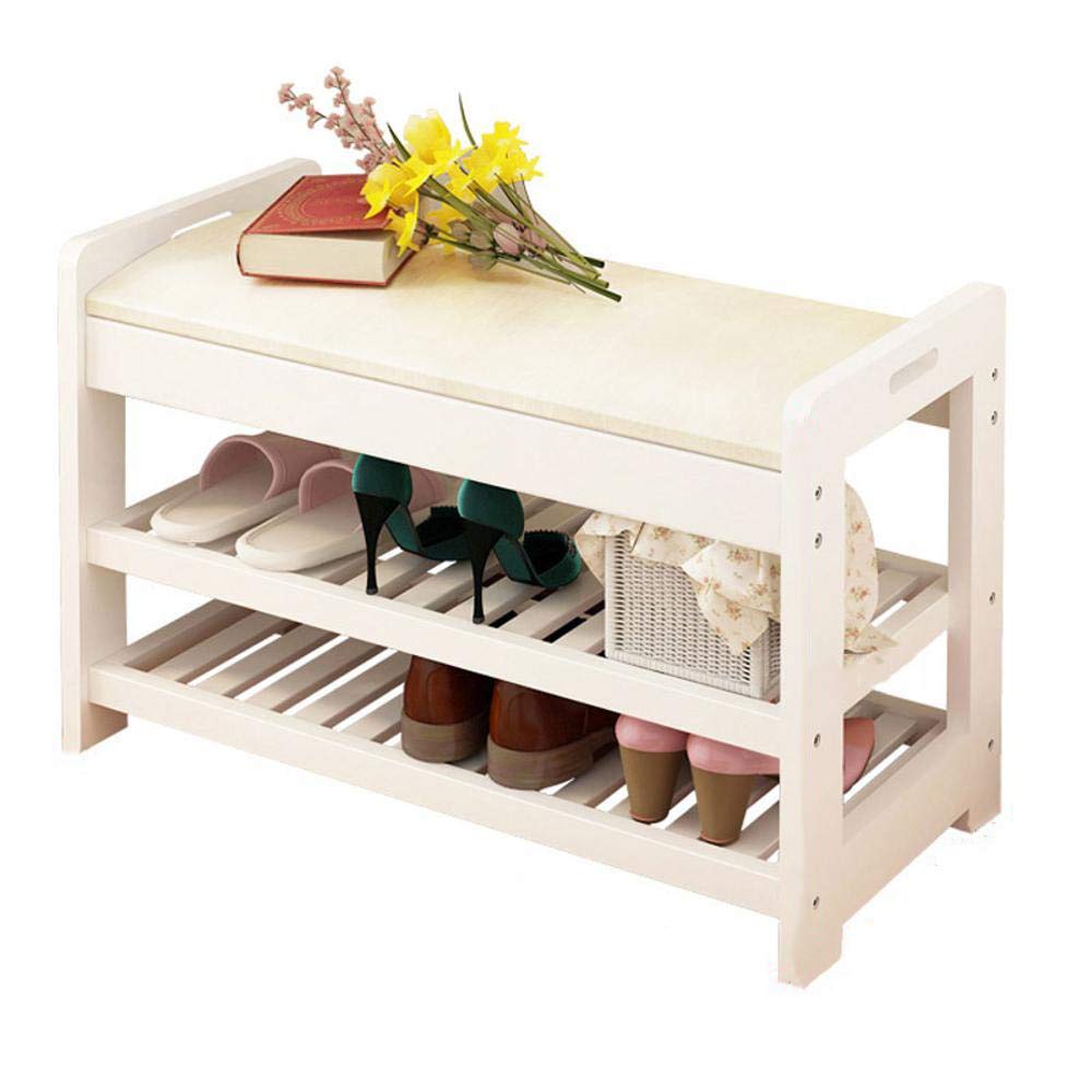 Buy Tcaijing Home Shoe Rack Changing Shoes Stool, Wooden 2Storey Test
