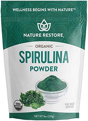 USDA Certified Organic Spirulina Powder, 8 Ounces, Non-GMO, Gluten Free, Vegan