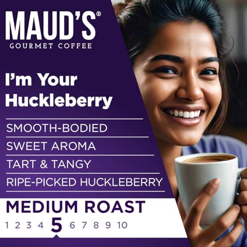 Image of Maud's Huckleberry Flavored Medium Roast Coffee Pods, 18ct