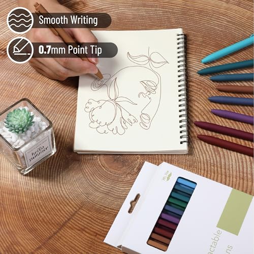 Image of Mr. Pen- Retractable Gel Pens, 12 Pack, Dark Vintage Ink, Fine Point 0.7mm