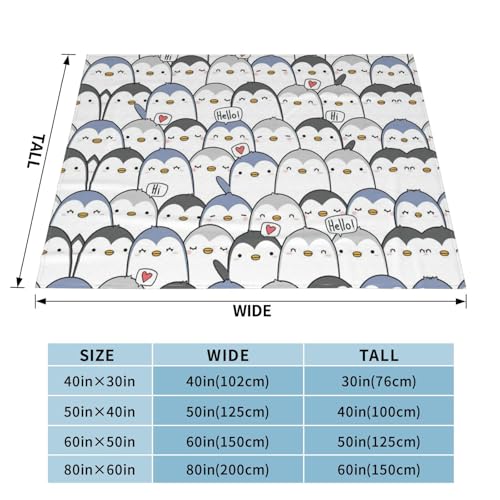 Plaid flanelle anti-boulochage couverture pingouin pour lit et canapé - 5