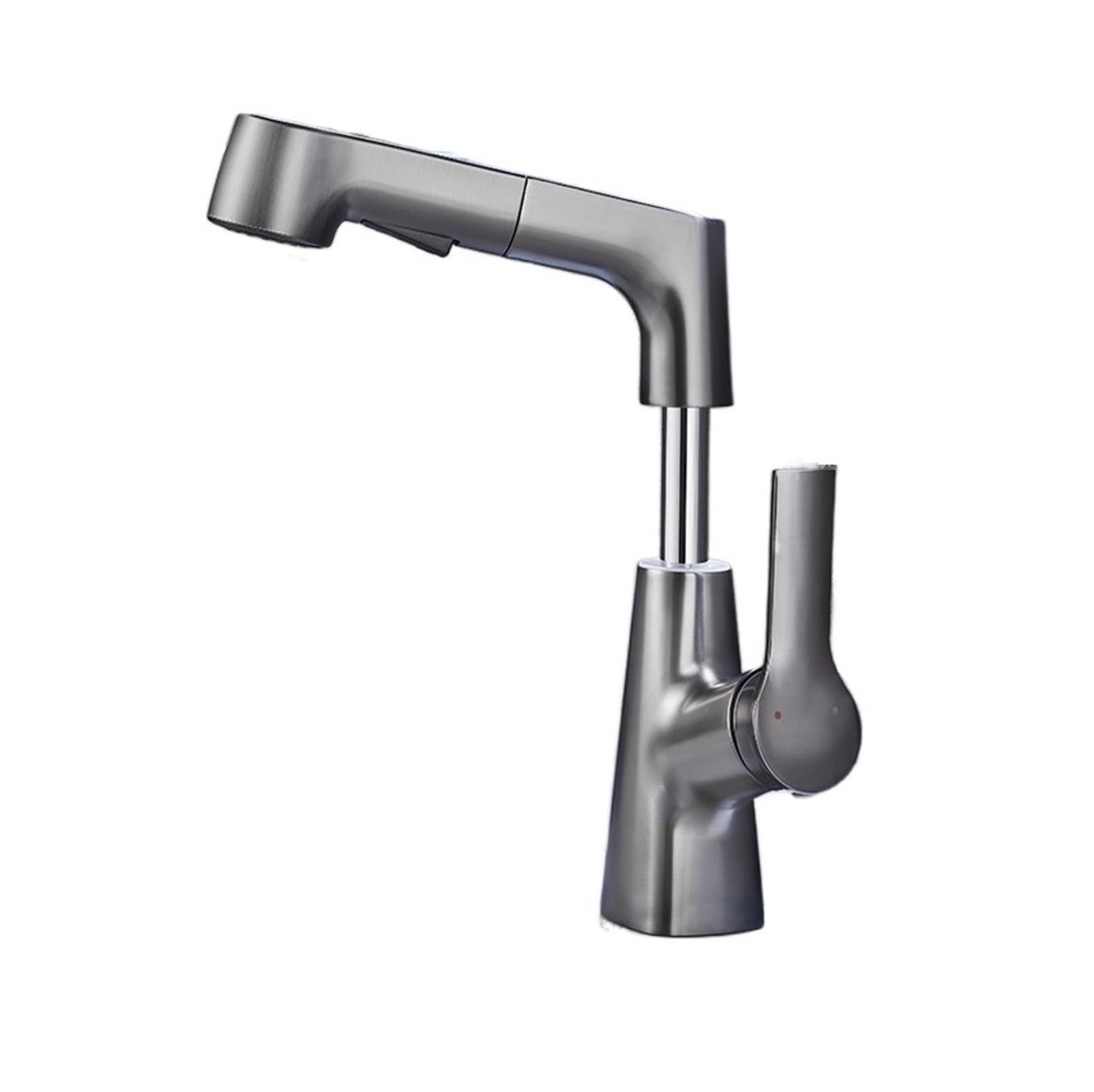 Mitigeur de cuisine extractible gris moderne au design durable et rotatif