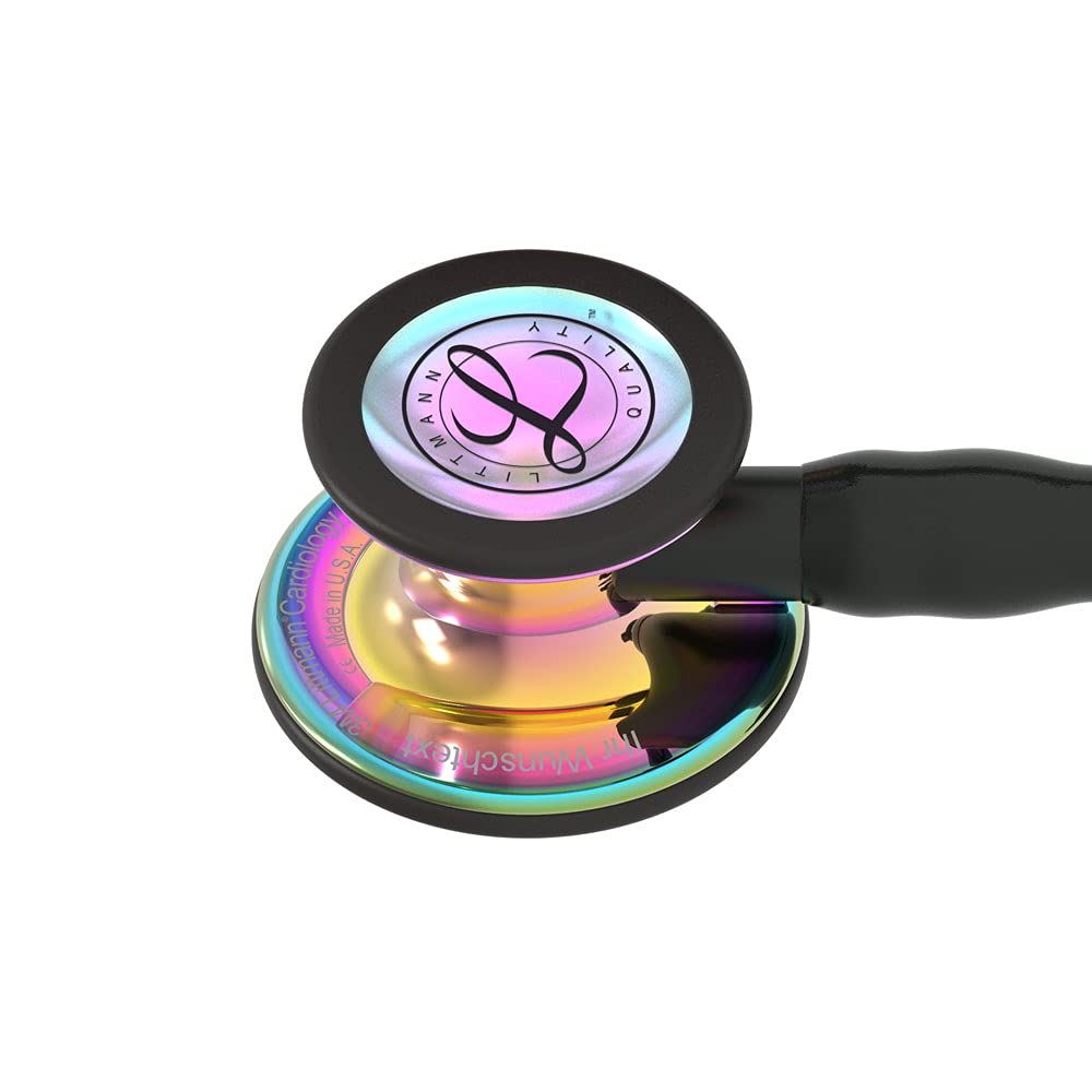 3M Littmann Core Digital-Stethoskop MIT GRAVUR Digitalstethoskop (Rainbow-Schwarz)