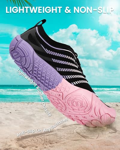Image of Water Shoes for Women Men Quick-Dry Barefoot Shoes Breathable Aqua Socks for Swim Beach River Pool Lake Hiking Surfing Kayaking
