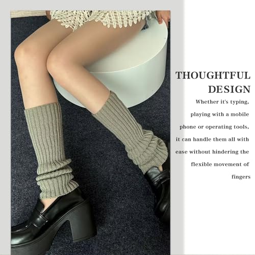 Image of 2 Pcs Leg Warmers Y2k, Leg Warmers, Y2k Accessories, Cute Kawaii Cream Legwarmers for Women Winter