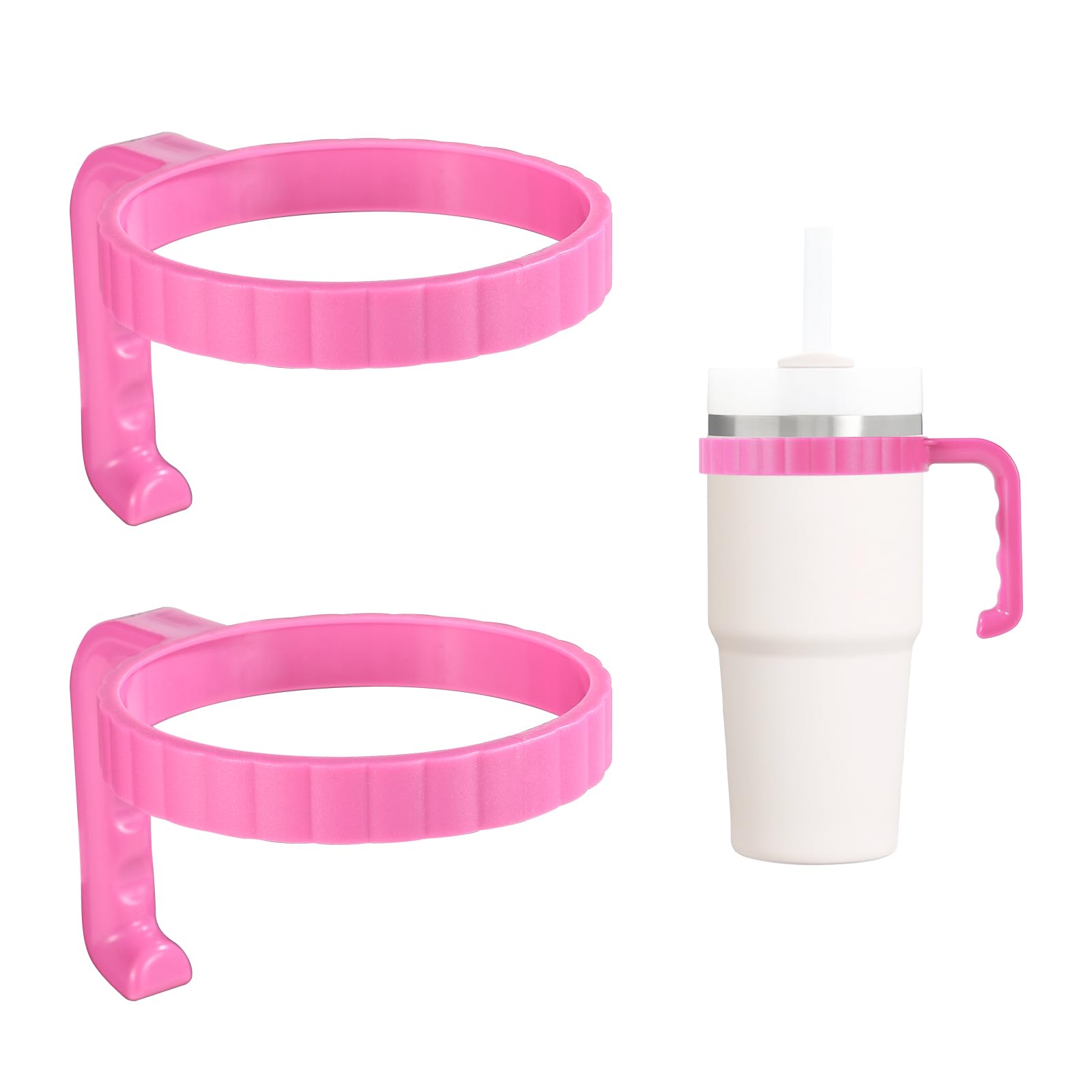 Amazon.com | Stanley 20oz Quencher H2.0 Flowstate Tumbler Handle, Anti-Slip  Car Cup Holder Friendly, Improved Grip (Pink): Tumblers & Water Glasses