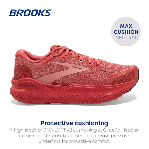 Brooks Brooks Women’s Ghost Max Cushion Neutral Running & Walking Shoe - Faded Rose/Rosette - 6.5 Medium