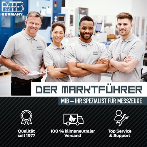 MIB Digitaler Messschieber mit Rolle DIN 862 150mm | Werkzeug für präzise Messungen | Messschieber digital aus Edelstahl | Schieblehre digital mit großem LCD-Display | 4-Fach Messung | Digital Caliper
