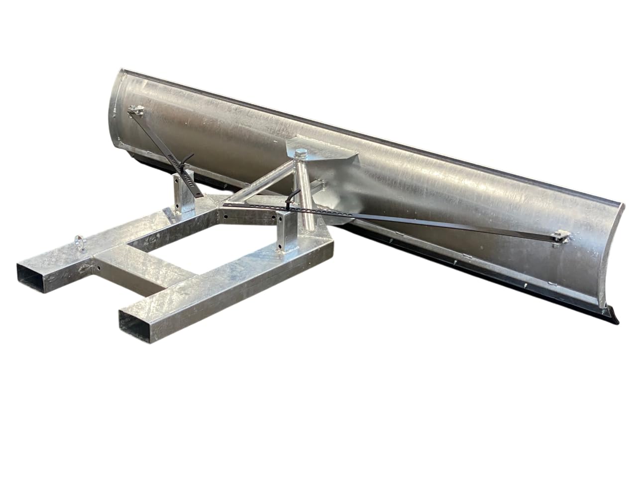 SRM Design Schneeschild Schneeschieber Räumschild für das Beseitigen von Schnee Universal für Gabelstapler und Frontlader Vollverzinkt schwenkbar 150 x 40 cm