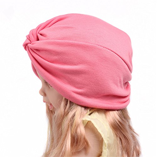 Qhome Fashion Soft Cotton Kids Turban Chemo Hat Hair Covering Hijab Girls Beanie Twist Head Wrap4