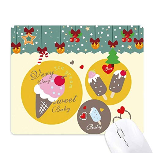 Tapis de souris bureau Cherry Heart Popsicle caoutchouc antidérapant