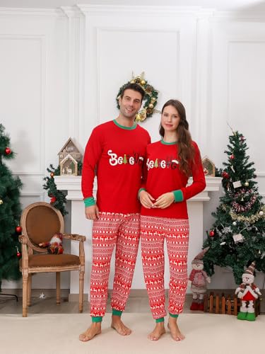 Matching Christmas Pajamas Sets for Family, Cute Womens Mens Christmas Pjs Set4