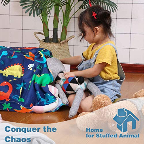 Jorbest Stuffed Animal Storage Bean Bag Chair for Kids Adults, Stuffed Animal Bean Bag Storage, Dinosaur Bean Bag Stuffed Animal Storage, Dinosaur Kids Bean Bag Chair Cover - Cover ONLY (200L/52 Gal)