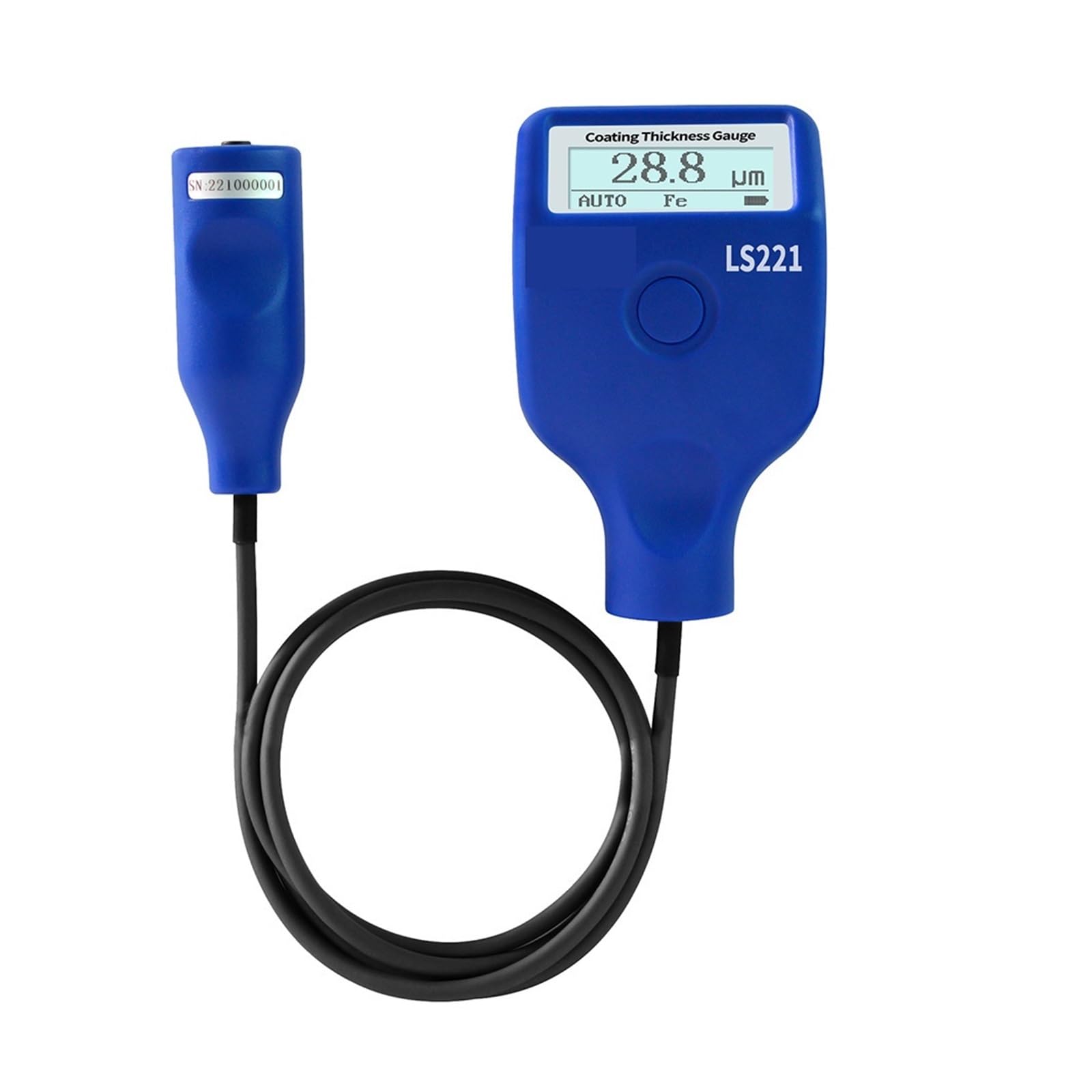 Misuratore di Spessore del Rivestimento LS221 Tester per polveri Misuratore di Spessore del Rivestimento in Alluminio con sonda per Cavo Esterno