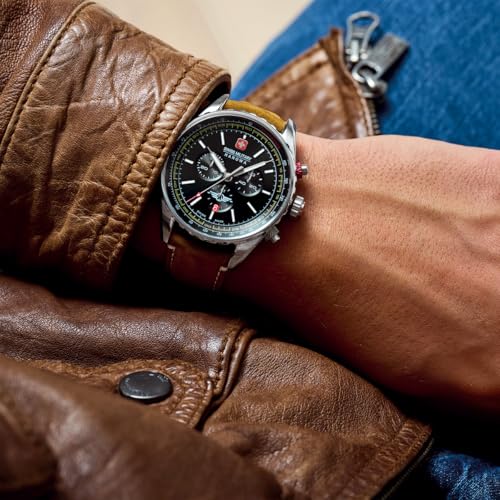 Image of Swiss Military Hanowa SMWGC0000302 - Swiss Made Round Silver Chronograph - Watch for Men