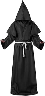 Capa Medieval Com Capuz | Fantasia de capa com capuz de Halloween de terror | Traje de cosplay de terror para performance em palco, cosplay, baile de, fotografia de arte medieval Kagrote
