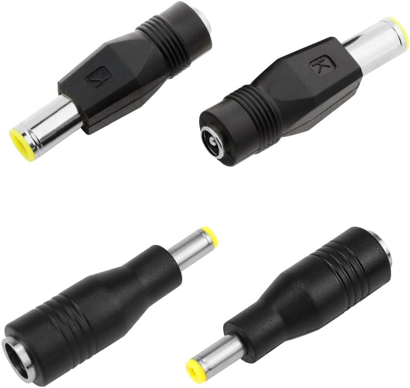20 Connecteurs Mâles DC 5.5mm X 2.5mm - Adaptateur Alimentation Jack - Noir - Uxcell