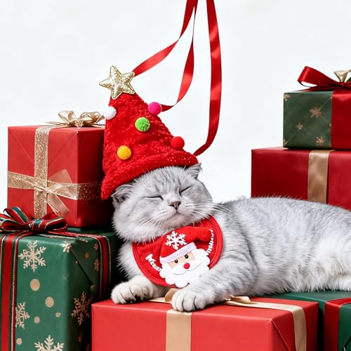 Disfraz de Navidad para Perro con Sombrero y Bandana Roja Talla S miniatura 7