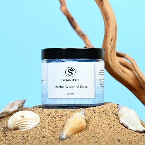 Image of Marine Whipped Soap for Cleansing | Creamy Bath soap for Smooth & Refreshing Skin | Helps Cleanse, Soft Texture, Hydrating Even Tone | Daily Bathing Bars for Moisturized & Nourished Skin