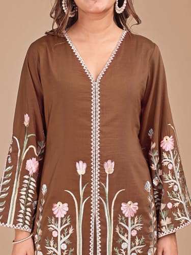 Image of Womanista coord set stylish | Farshi Salwar kurta set | Silk Blend Farsi Set