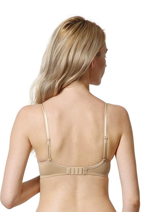 Image of Van Heusen Women's Cotton T-Shirt Bra|16 Hour Comfort|Everyday Bra|Breathable Perforated Cups|Anti Bacterial Tech|Sweat Absorbent|Padded|Wireless|Coverage|No Slip Soft Straps|Detachable Straps