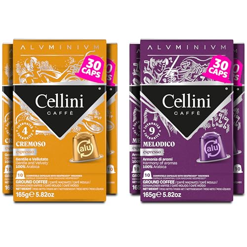Bundle: Cellini Caffè Cremoso 30 Capsule Count + Melodico 30 Capsule Count