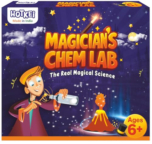 Image of HOTKEI Magicians Chem Lab Educational Science Magic Experiment Kit Toys Games for Kids Boy Girl Age 6 7 8 9 10 12 Year Scientific Magic Tricks Kit Project Toy Birthday Gifts for Boys Girls Science Kit