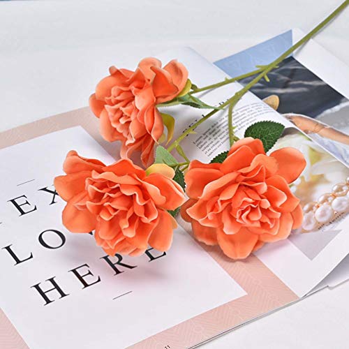 Fleurs artificielles roses avec vigne et feuilles pour décoration intérieure et bricolage DIY
