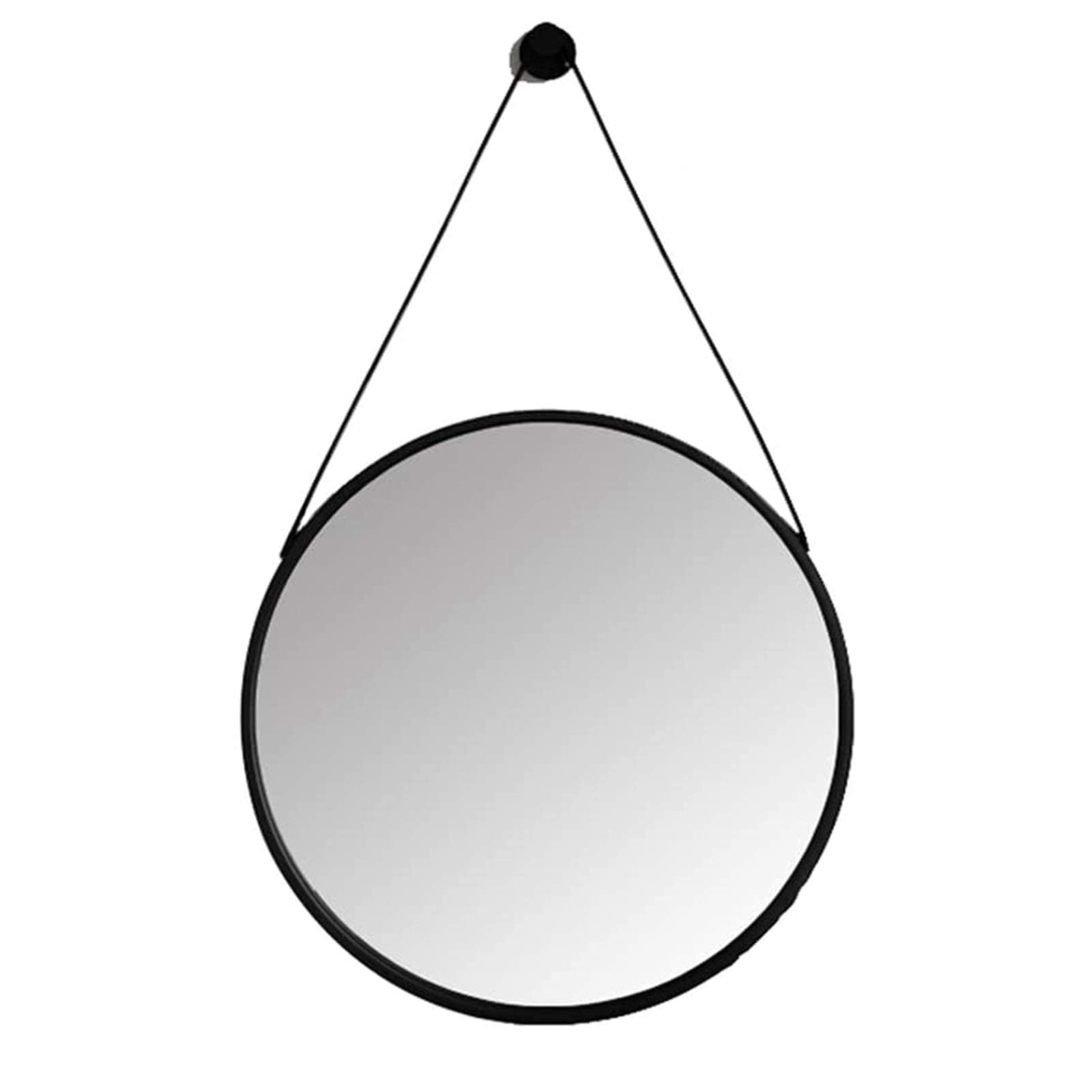 TYUHDUYUR Decorative Wall Mirror Vintage Hanging Mirrors for Bathroom Bedroom Living-Room Dresser Decor Fireplace Mirrors Round Antique Black Metal Frame Exquisite / 40cm