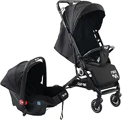 Carrinho de Passeio C/Bebê Conforto TS NIVI Maxi Baby (Preto)