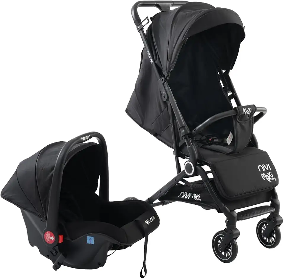 Carrinho de Passeio C/Bebê Conforto TS NIVI Maxi Baby (Preto)