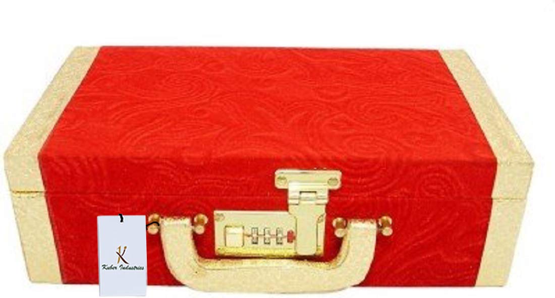 Kuber IndustriesKuber Industries™ 2 Rods Transparent Bangle Organizer Box Velvet Coated Jewelry Storage Case with Lock System