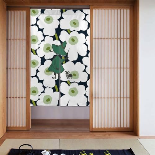 和風 花柄 のれん 黒色　横〜140–丈〜127! 71AzShc6wWL._UF350,350_QL50_.jpg