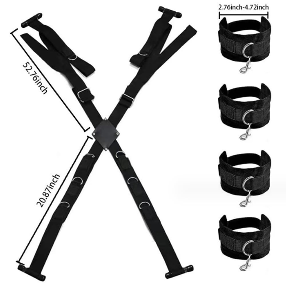 Kit di cinghie regolabili per allenamento con altalena per porta a sospensione Yoga per partner romantici - Nero