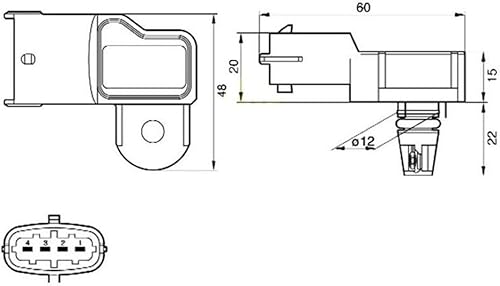 Miniatura 6 de Sensor de flujo de aire de masa para 3 Bar Boost MAP Sensor para Opel Vauxhall Astra G H Signum Vectra C Zafira 1.3 1.9 Cdti 73503657 0281002845