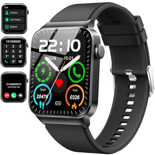 Smartwatch Uomo Donna, 1.85' HD Orologio Bluetooth Effettua/Risposta Chiamate, 110+ Sportive Smart...