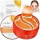 60 Pcs Augenpads Gegen Augenringe Vintamin C, Orange Vitamin Augenpads mit Kollagen, Collagen Eye Patch, Augenpads Gegen Falten, Tränensäcke, Augenmaske Anti Aging, für Augenpflege