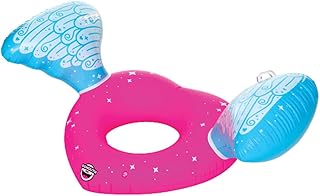 BigMouth Inc. Kiddo Float, Inflatable Angel Heart Pool Tube with Wings, Durable, and Safety-Tested Vinyl