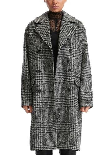 QS Karierter Oversize Mantel in Wolloptik QS Karierter Oversize Mantel in Wolloptik