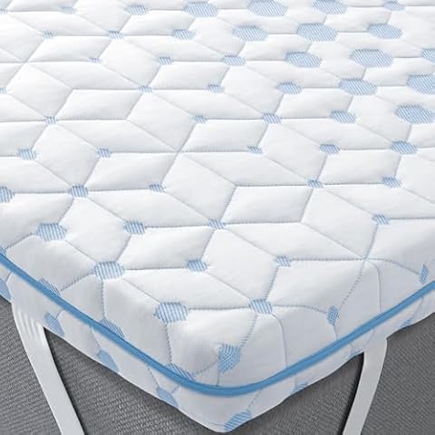 Sleepmax 2 Inch Soft Mattress Topper Full - Gel Memory Foam Mattress Topper - High Density Foam Mattress Pad for Pressure Relief, Soft Foam Bed Topper with Removable Cover Blue Cover