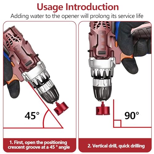 70MM Tile Hole Cutter, Diamond Drill Bitwith Triangle Shank Diamond Hole Saw for Glass Porcelain Tiles Marble Ceramics 3 70MM Tile Hole Cutter, Diamond Drill Bitwith Triangle Shank Diamond Hole Saw for Glass Porcelain Tiles Marble Ceramics - Image 3