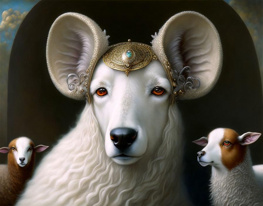 Woof in Sheep Clothing décoration salon grande toile moderne pour bureau