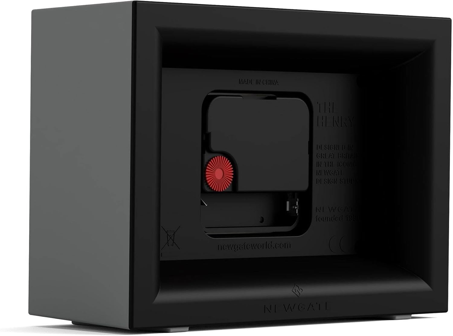 NEWGATE® Henry Desk Clock | Contemporary Rectangular Design | Posh Gray | Easy to Read nunbers | Modern Style for Desk, Table top, Shelf or Bedside