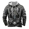 Generisch Medieval Retro Sweatshirt for Men with Casual Print for European Style, gray, M #2