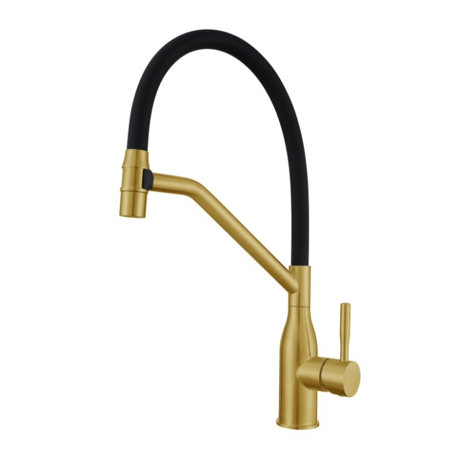 Fanjubei Brushed Gold Ribbon Strip Purification Water 304 Stainless Steel Kitchen Hot And Cold Water Purification Faucet, Brushed Gold Strip Purification Faucet
