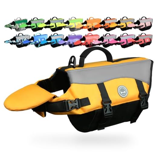 Vivaglory Hunde-Schwimmweste Float Coat Wassersport Schwimmhilfe Rettungsweste für Hunde Haustier Mit Griff und Reflektoren