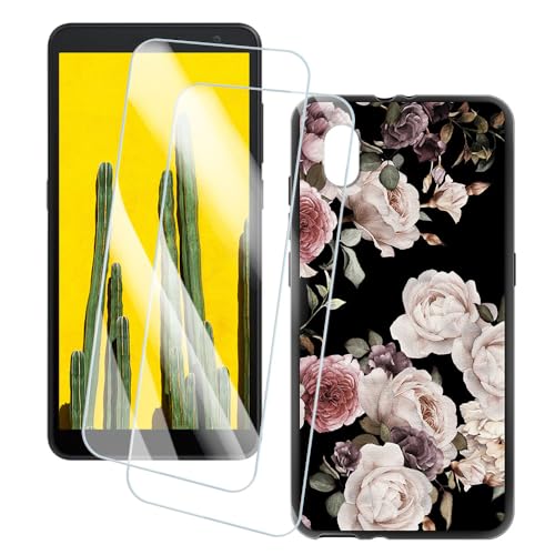 OAGELIM 2�Z�b�g �X�N���[���v���e�N�^�[ + �P�[�X TCL L7 5102K (5.5 �C���`) �Ƃ̌݊������� �A�[�e�B�X�e�B�b�N�J�X�^���v�����g�J�o�[�Ƌ����K���X�t�B���� �X�N���b�`�h�~ (��)