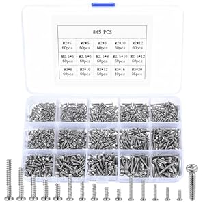 Myhongle 001-046 Blechschrauben Set 845 Stück